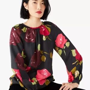 Kate Spade Just Rosy Keyhole Top